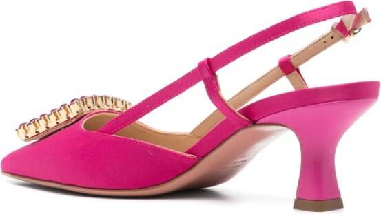 Roberto Festa 50mm pumps met kristallen gesp Roze