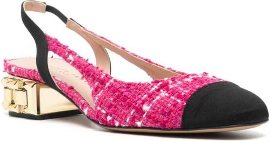 Roberto Festa Aurelia 30 mm tweed pumps Roze