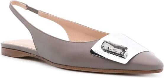 Roberto Festa Slingback pumps verfraaid met kristallen Grijs