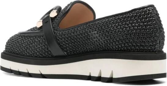 Roberto Festa Ginevra geweven loafers Zwart