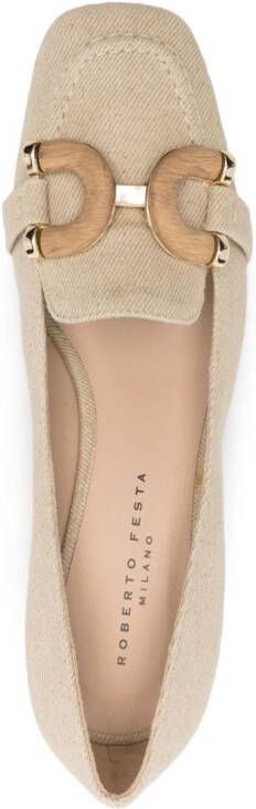 Roberto Festa Haraby 50mm leren pumps Beige