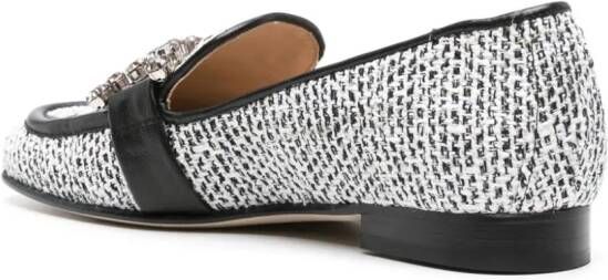 Roberto Festa Jordaan tweed loafers Zwart