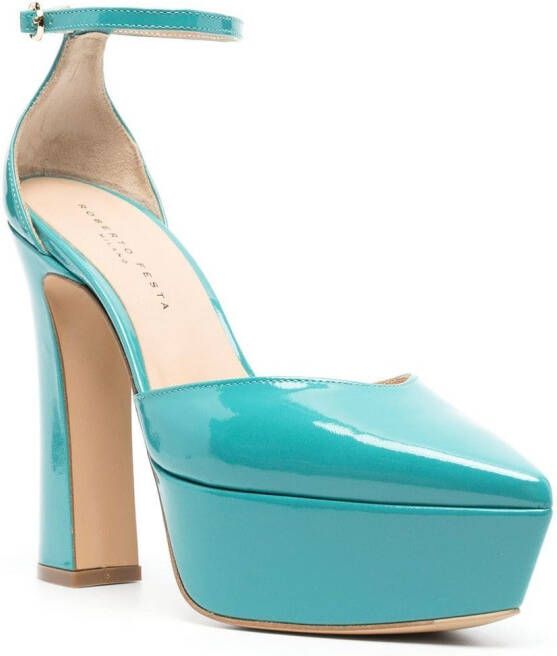 Roberto Festa Navasa pumps met plateauzool Blauw