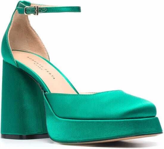 Roberto Festa Nicla pumps met vierkante neus Groen