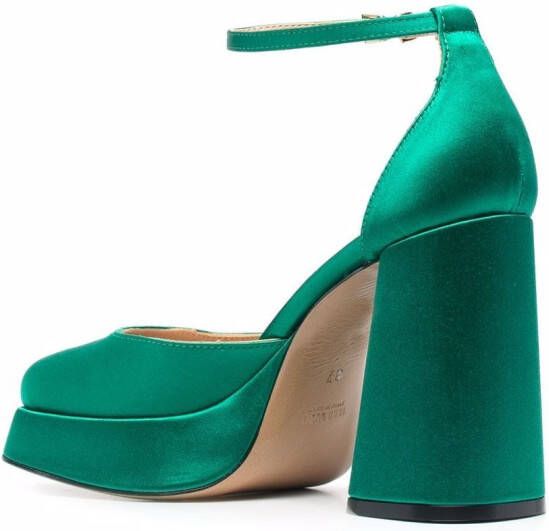 Roberto Festa Nicla pumps met vierkante neus Groen