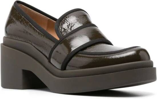 Roberto Festa Percy loafers met blokhak Groen