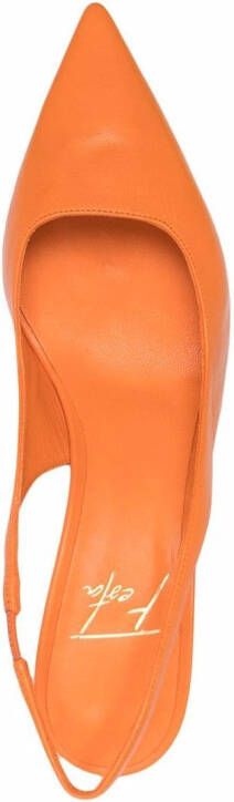 Roberto Festa Slingback pumps met puntige neus Oranje