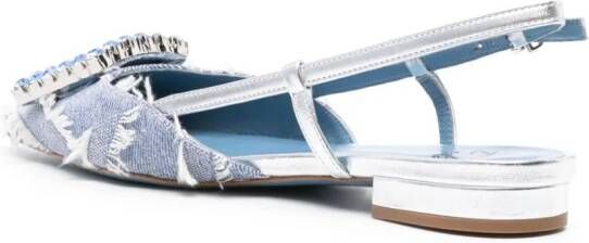 Roberto Festa Stefi slingback sandalen met kristallen gesp Blauw