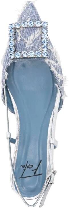 Roberto Festa Stefi slingback sandalen met kristallen gesp Blauw