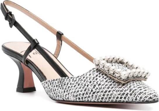 Roberto Festa Stefy 50mm tweed pumps Zwart