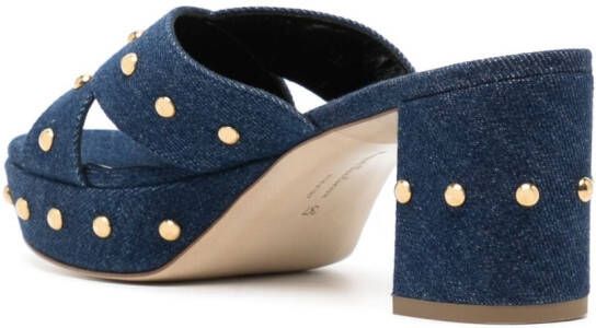 Rupert Sanderson Sandalen verfraaid met studs Blauw