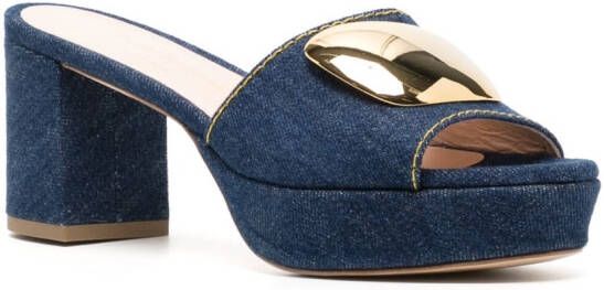 Rupert Sanderson Tritaz denim sandalen Blauw