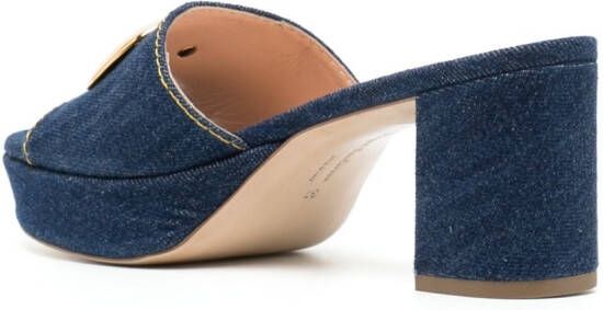 Rupert Sanderson Tritaz denim sandalen Blauw