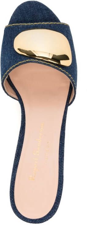 Rupert Sanderson Tritaz denim sandalen Blauw