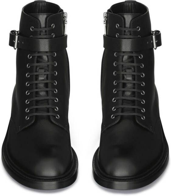 Saint Laurent Army laarzen met gesp Zwart