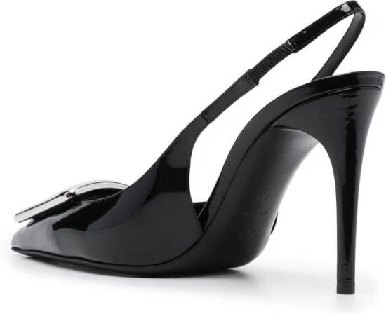 Saint Laurent Avenue pumps met puntige neus Zwart