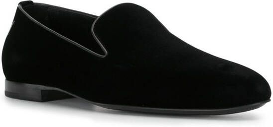 Saint Laurent Loafers met logo-applicatie Zwart