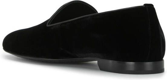 Saint Laurent Loafers met logo-applicatie Zwart