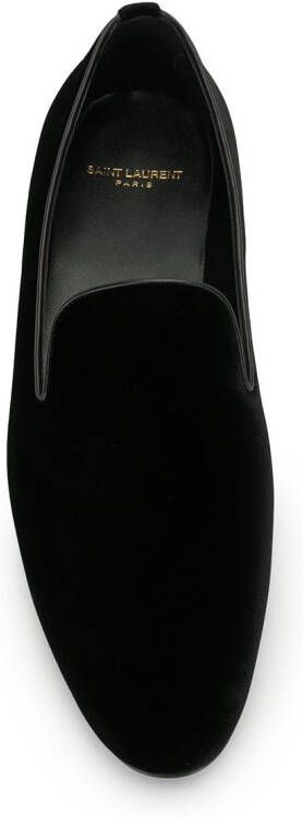 Saint Laurent Loafers met logo-applicatie Zwart