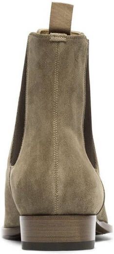 Saint Laurent beige suede Chelsea boots