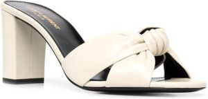 Saint Laurent Bianca sandalen met geknoopt detail Wit