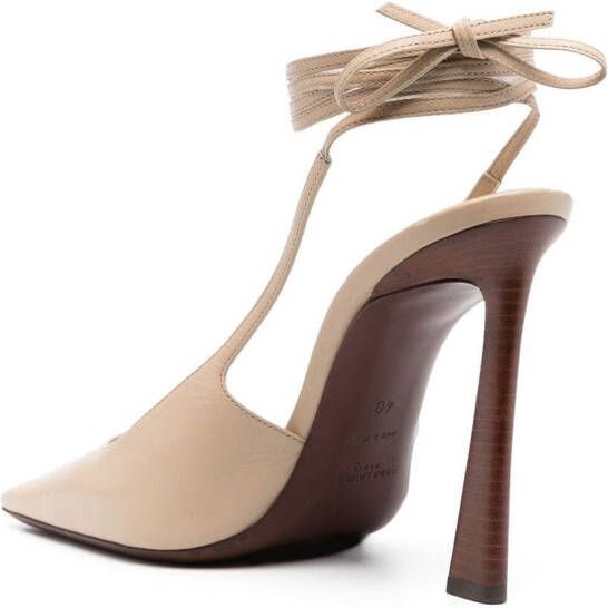 Saint Laurent Blade slingback pumps Beige