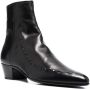 Saint Laurent Casey leren enkellaarzen Zwart - Thumbnail 2