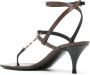 Saint Laurent Cassandra leren sandalen Bruin - Thumbnail 3