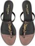 Saint Laurent Cassandra leren sandalen Bruin - Thumbnail 3