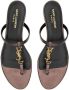 Saint Laurent Cassandra leren teenslippers Bruin - Thumbnail 4