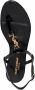Saint Laurent Cassandra sandalen met logoplakkaat Zwart - Thumbnail 4