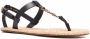 Saint Laurent Cassandra sandalen met monogram Zwart - Thumbnail 2