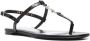 Saint Laurent Cassandra sandalen met open teen dames leerleerleer 35.5 Zwart - Thumbnail 2