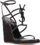 Saint Laurent Cassandra 115mm sandalen met sleehak Zwart - Thumbnail 1