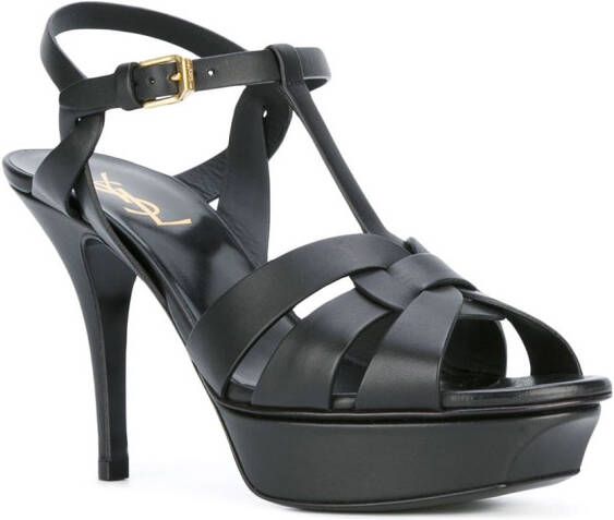 Saint Laurent 105 mm Tribute sandalen Zwart