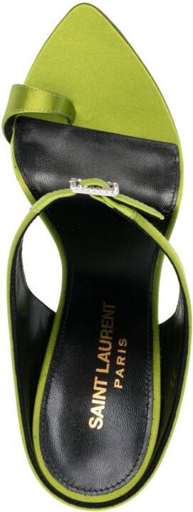 Saint Laurent Dive sandalen met gesp Groen