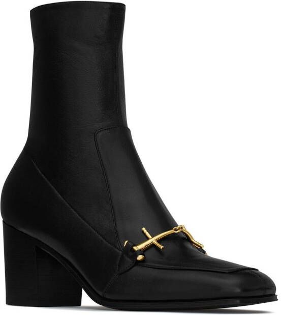 Saint Laurent Elbio 75 mm laarzen Zwart