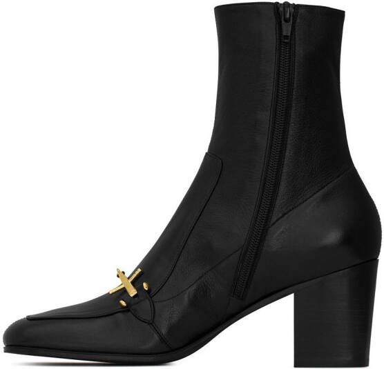 Saint Laurent Elbio 75 mm laarzen Zwart