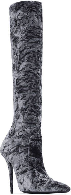 Saint Laurent Ella knielaarzen Grijs