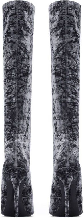Saint Laurent Ella knielaarzen Grijs