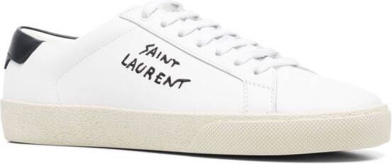 Saint Laurent Sneakers met geborduurd logo Wit