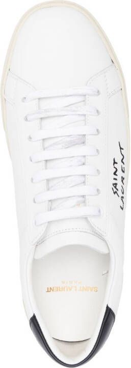 Saint Laurent Sneakers met geborduurd logo Wit