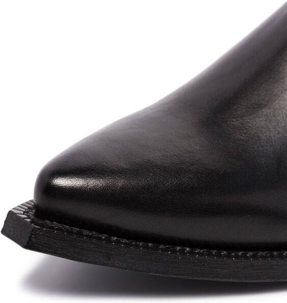 Saint Laurent Enkellaarzen met rits Zwart