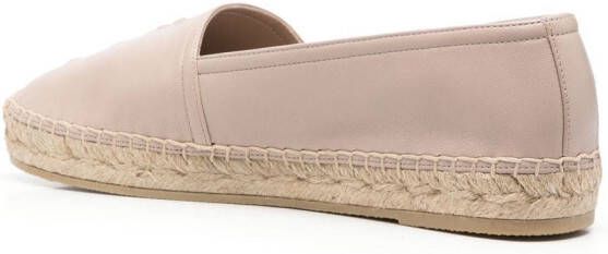 Saint Laurent Espadrilles met logo-reliëf Beige