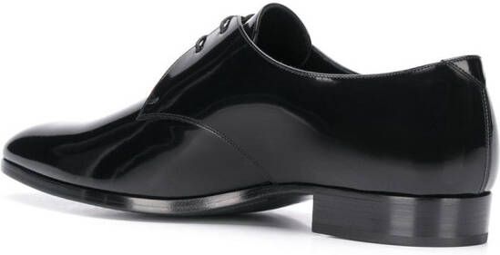 Saint Laurent Gelakte derby schoenen Zwart