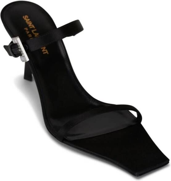 Saint Laurent 75 mm Hope sandalen met gespdetail Zwart
