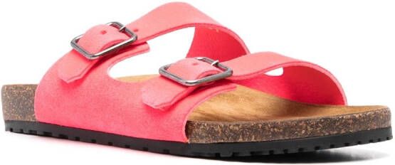 Saint Laurent Jimmy sandalen met dubbele bandjes Roze