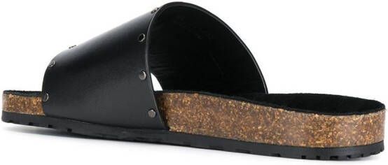 Saint Laurent Jimmy slide sandalen Zwart