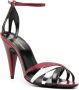 Saint Laurent Kristen sandalen Rood - Thumbnail 2
