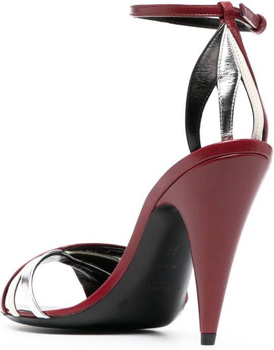 Saint Laurent Kristen sandalen Rood